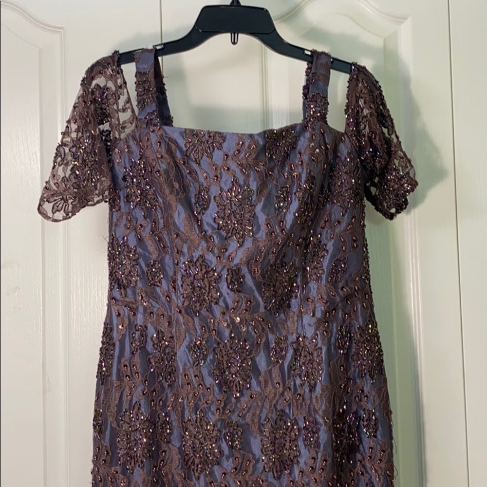 Purple/brown sequin gown